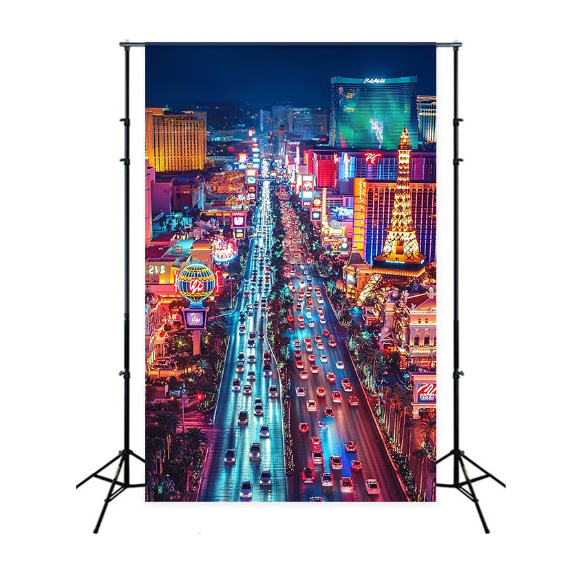 Toile de fond Las Vegas Vue Nocturne Circulation CSH58-6