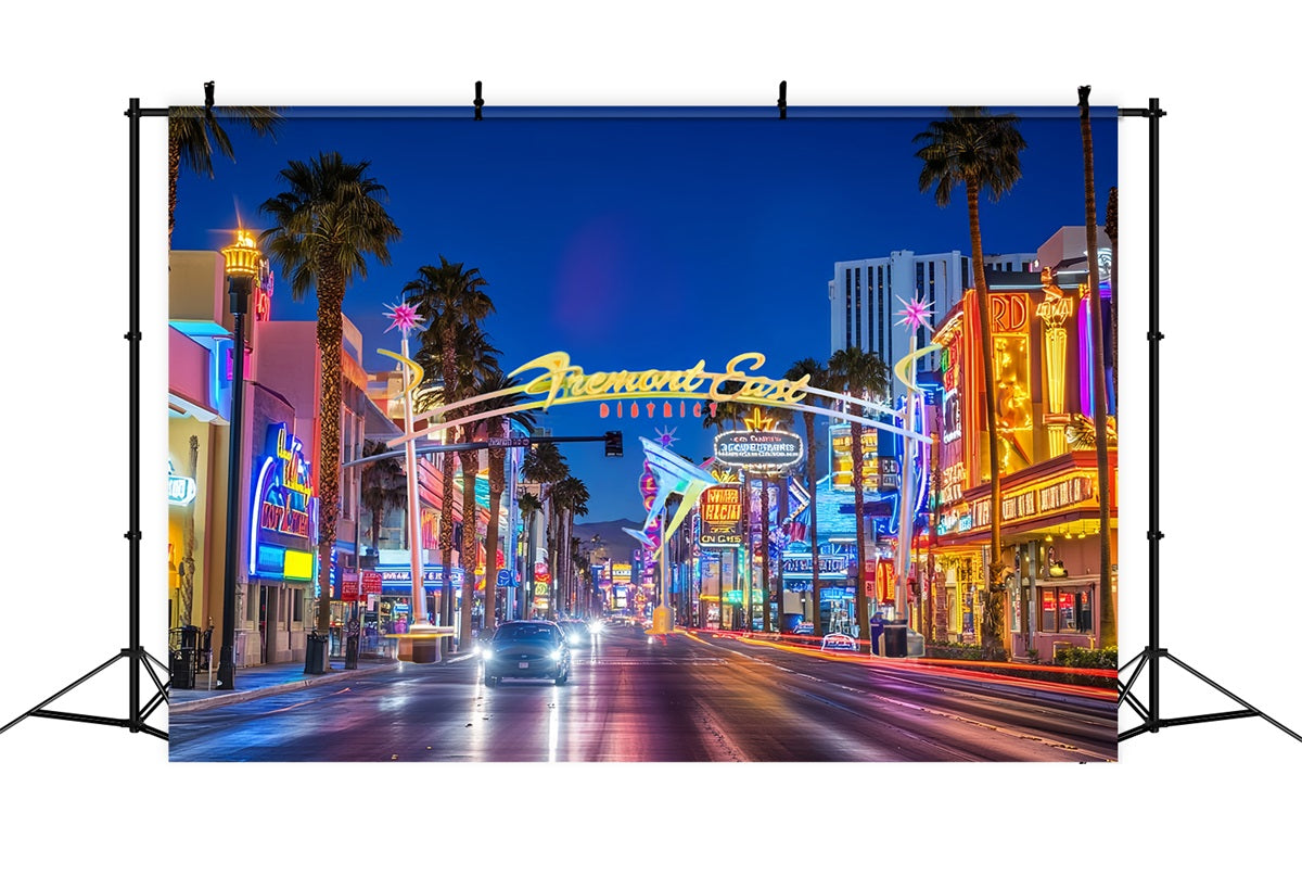 Toile de fond Las Vegas Rue Néon Quartier Fremont East CSH58-7