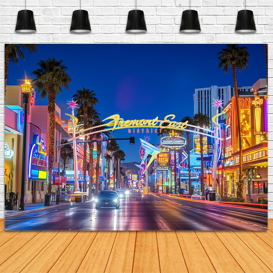 Toile de fond Las Vegas Rue Néon Quartier Fremont East CSH58-7
