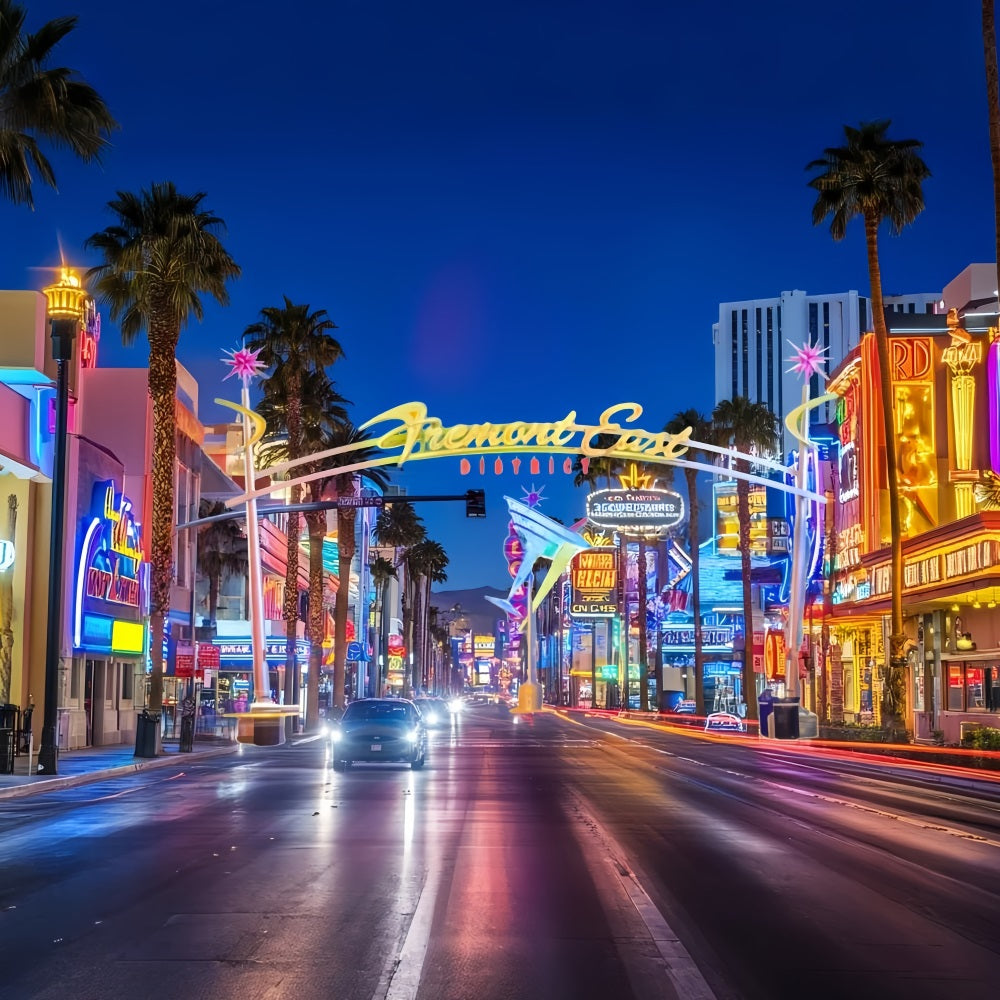 Toile de fond Las Vegas Rue Néon Quartier Fremont East CSH58-7