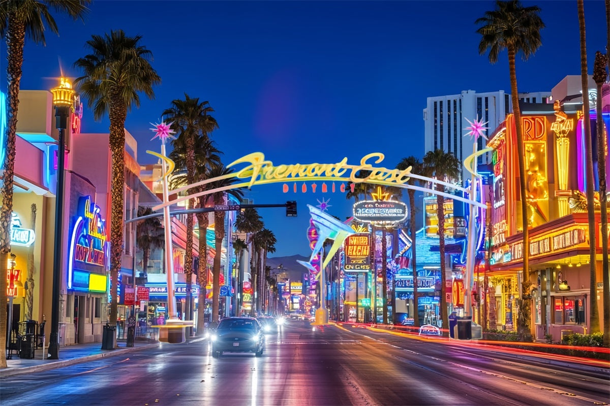 Toile de fond Las Vegas Rue Néon Quartier Fremont East CSH58-7