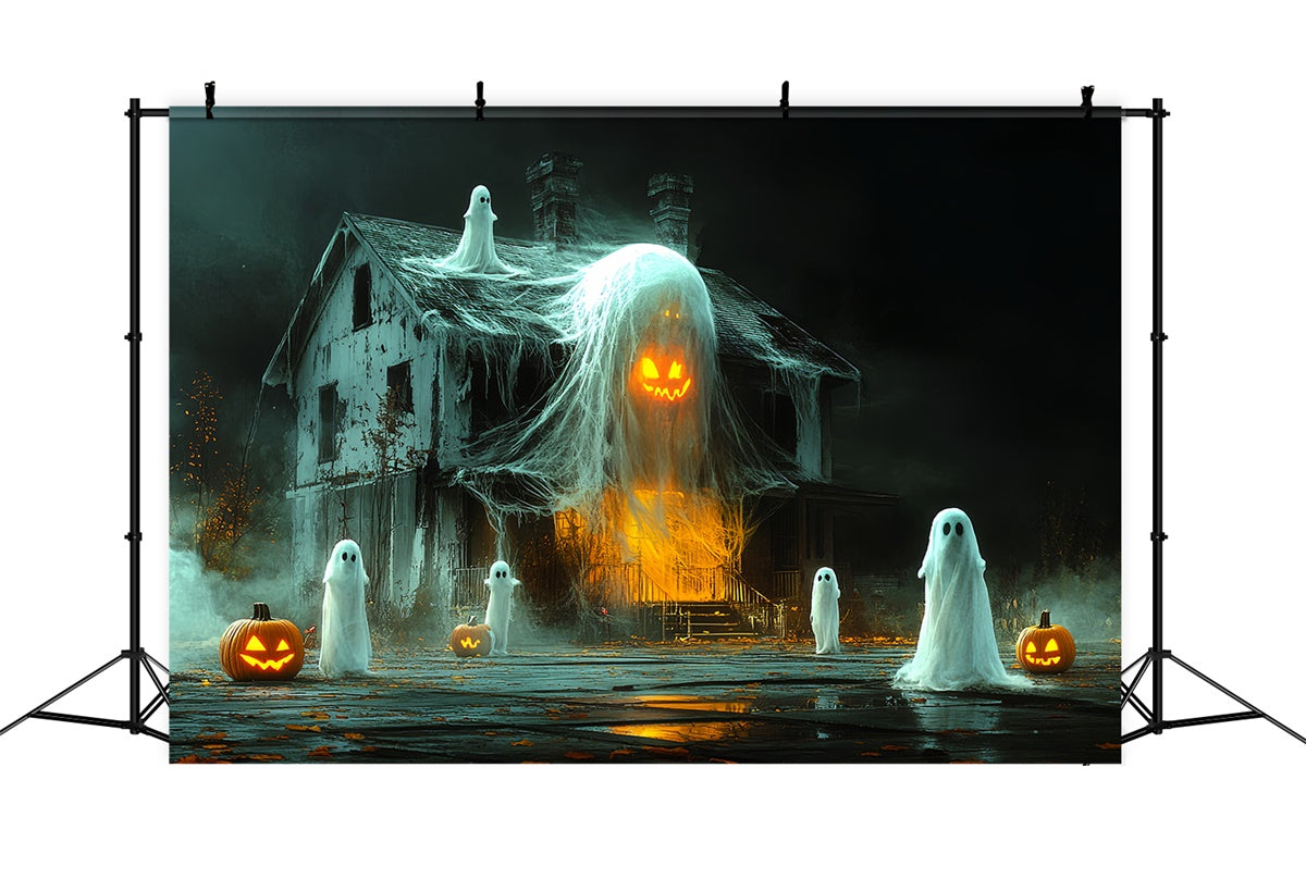 Toile de fond Halloween Effrayant Cabane Fantôme Hantée CSH6-100