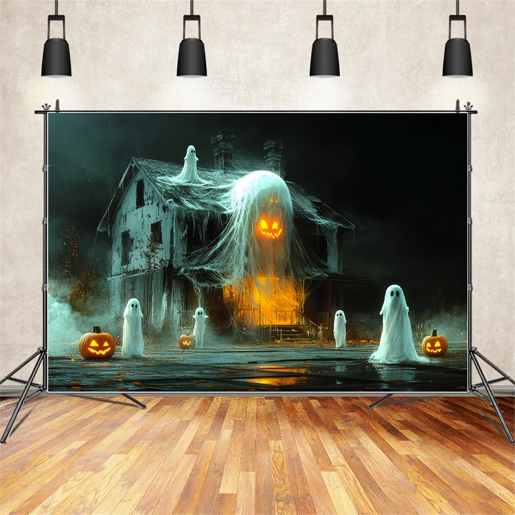 Toile de fond Halloween Effrayant Cabane Fantôme Hantée CSH6-100