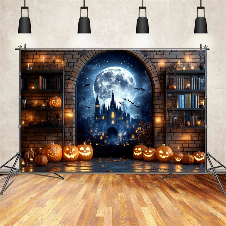 Toile de fond Idées Halloween Arche Château Hanté CSH6-108