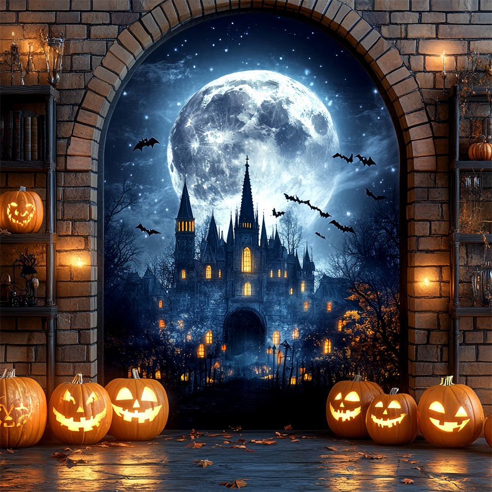 Toile de fond Idées Halloween Arche Château Hanté CSH6-108