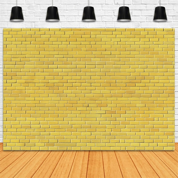 Toile de fond Photo Mur de Brique Jaune Citron Dynamique CSH6-151