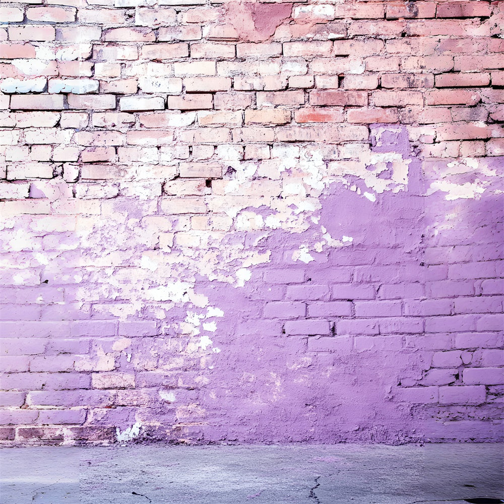 Toile de fond Photo Mur de Brique Lilas Fané Urbain CSH6-156