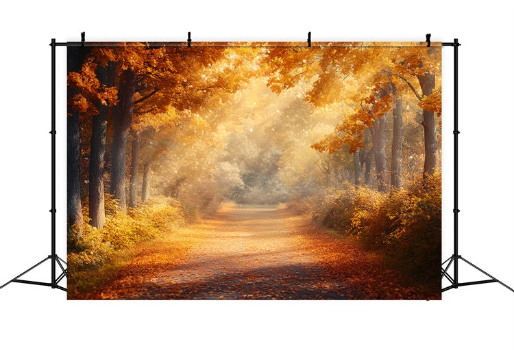 Toile de fond Automne Promenade Dorée en Forêt CSH6-185