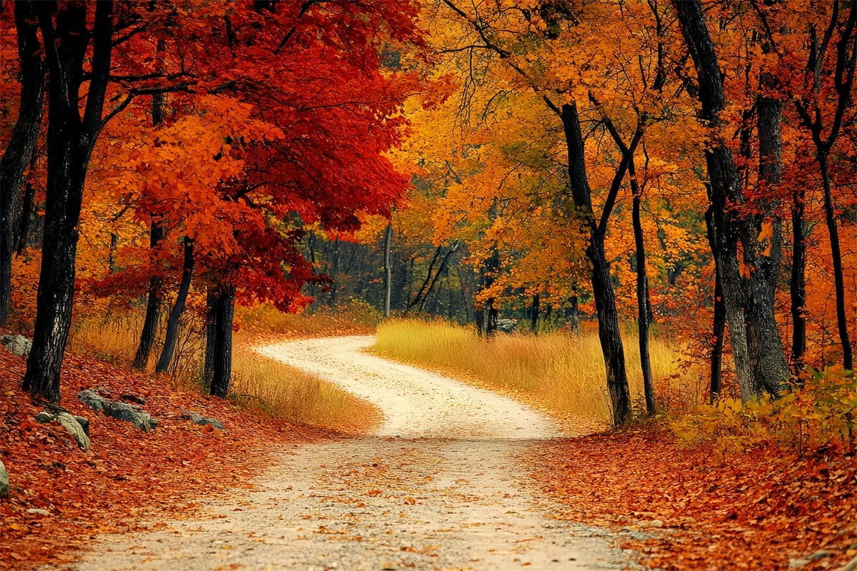 Toile de fond Automne Sentier Rustique dans les Séquoias CSH6-193