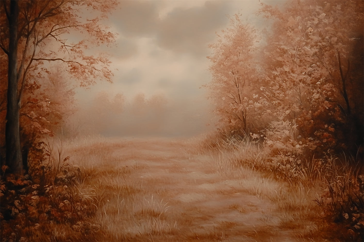 Toile de fond Photo Automne Forêt Sépia et Rêverie CSH6-204