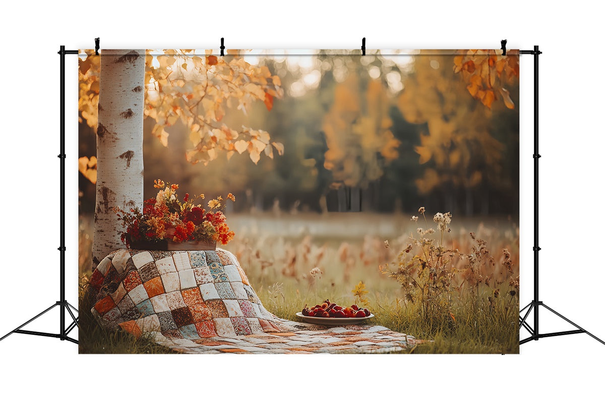 Toile de fond Automne Pique-Nique Champêtre en Forêt CSH6-207