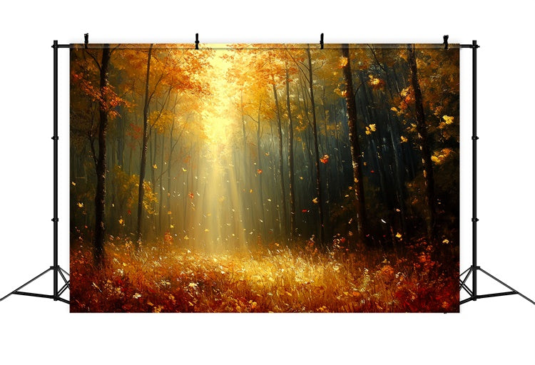 Toile de fond Photo Automne Forêt Ensoleillée CSH6-208