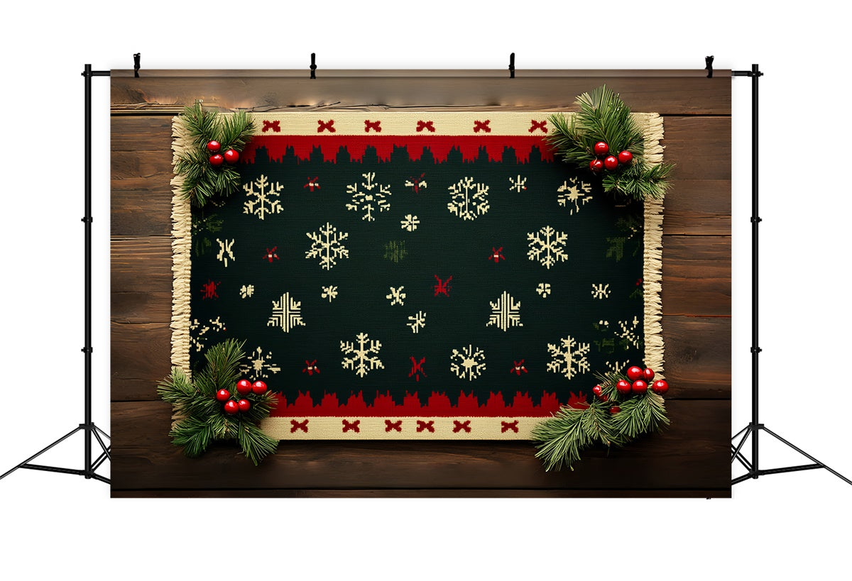 Toile de fond Noël Motif Tricoté Chaleureux Professionnel CSH6-241