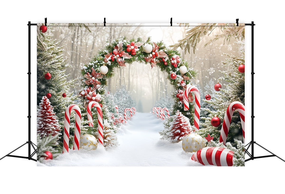 Toile de fond photo Noël Arche Merveille de Bonbons CSH6-242
