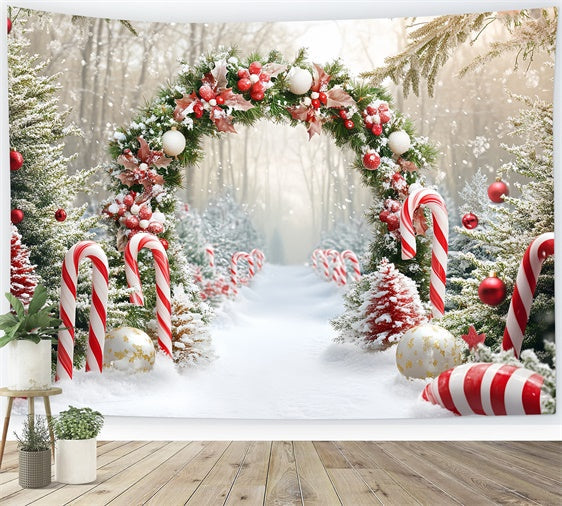 Toile de fond photo Noël Arche Merveille de Bonbons CSH6-242