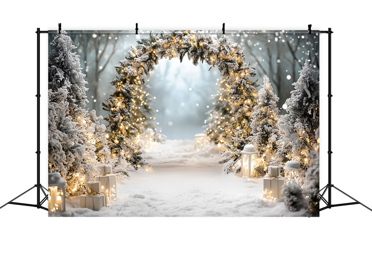 Toile de fond Noël Arche Pays des Merveilles Hivernal CSH6-244