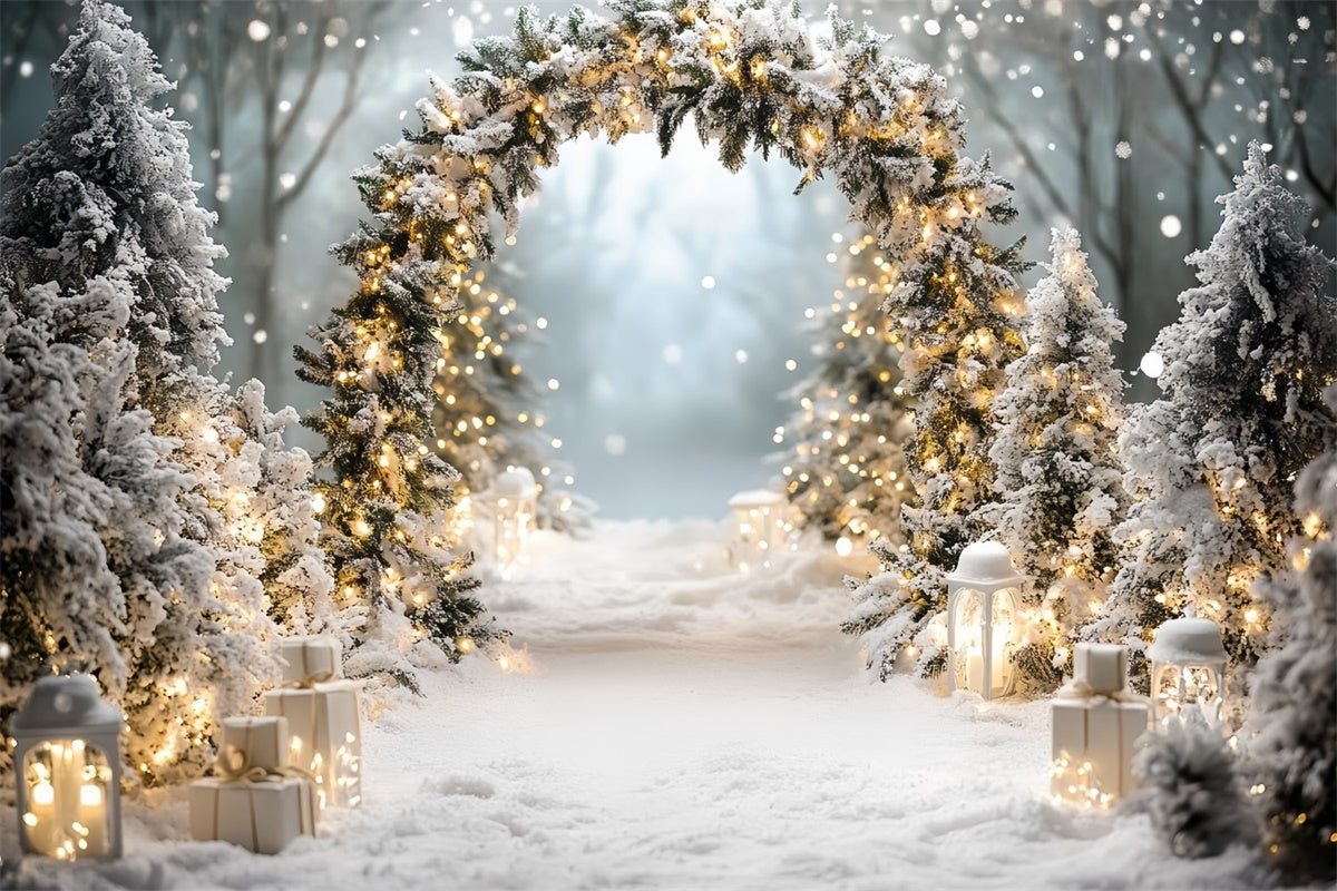 Toile de fond Noël Arche Pays des Merveilles Hivernal CSH6-244