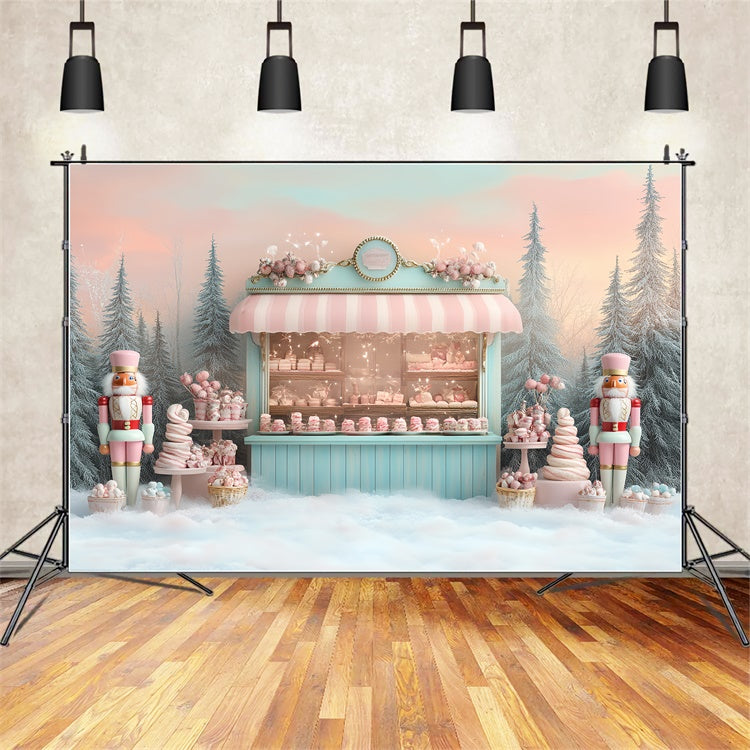 Toile de fond de Noël Bonbons Pastel Merveilleux CSH6-255