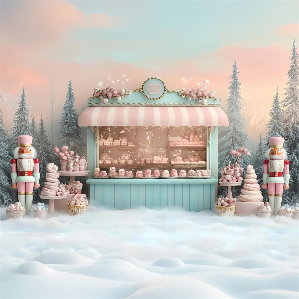 Toile de fond de Noël Bonbons Pastel Merveilleux CSH6-255