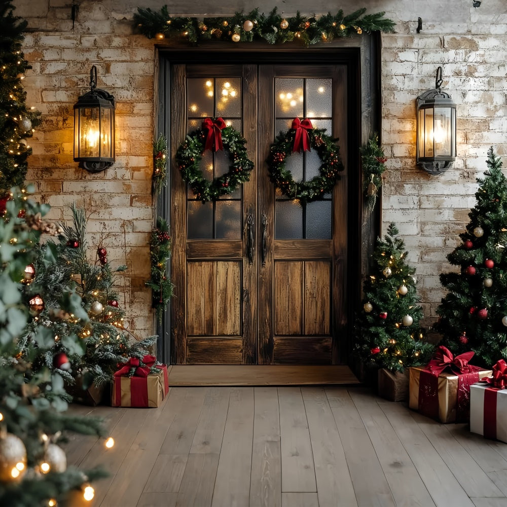 Toile de fond Noël Véranda Chaleureuse de Noël CSH6-261