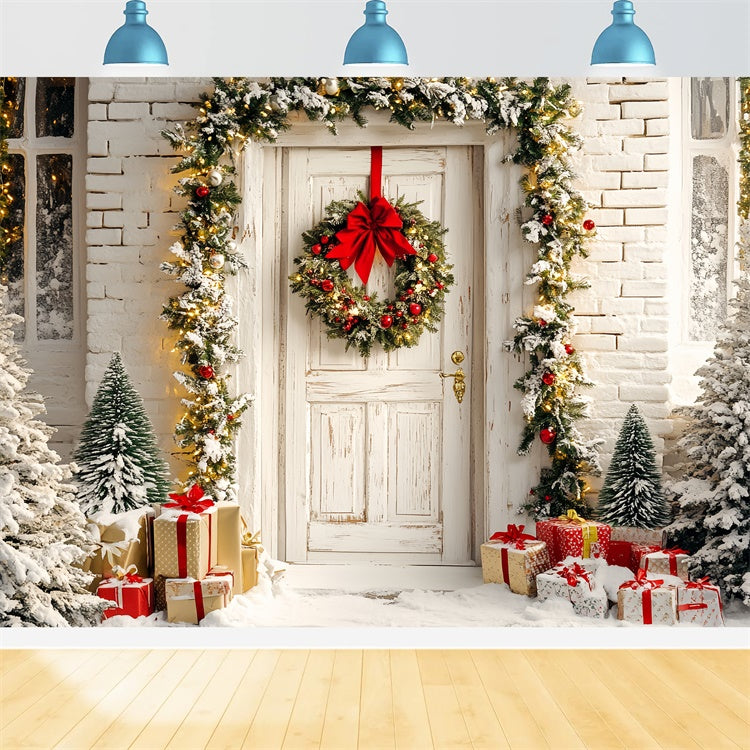 Toile de fond photo Noël Guirlande Lumineuse Accueillante CSH6-263