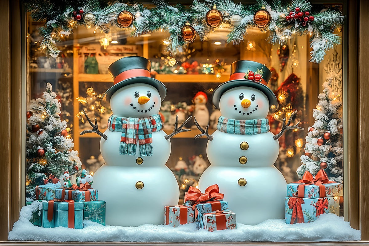Toile de fond Noël Bonhomme de Neige Amusant CSH6-268