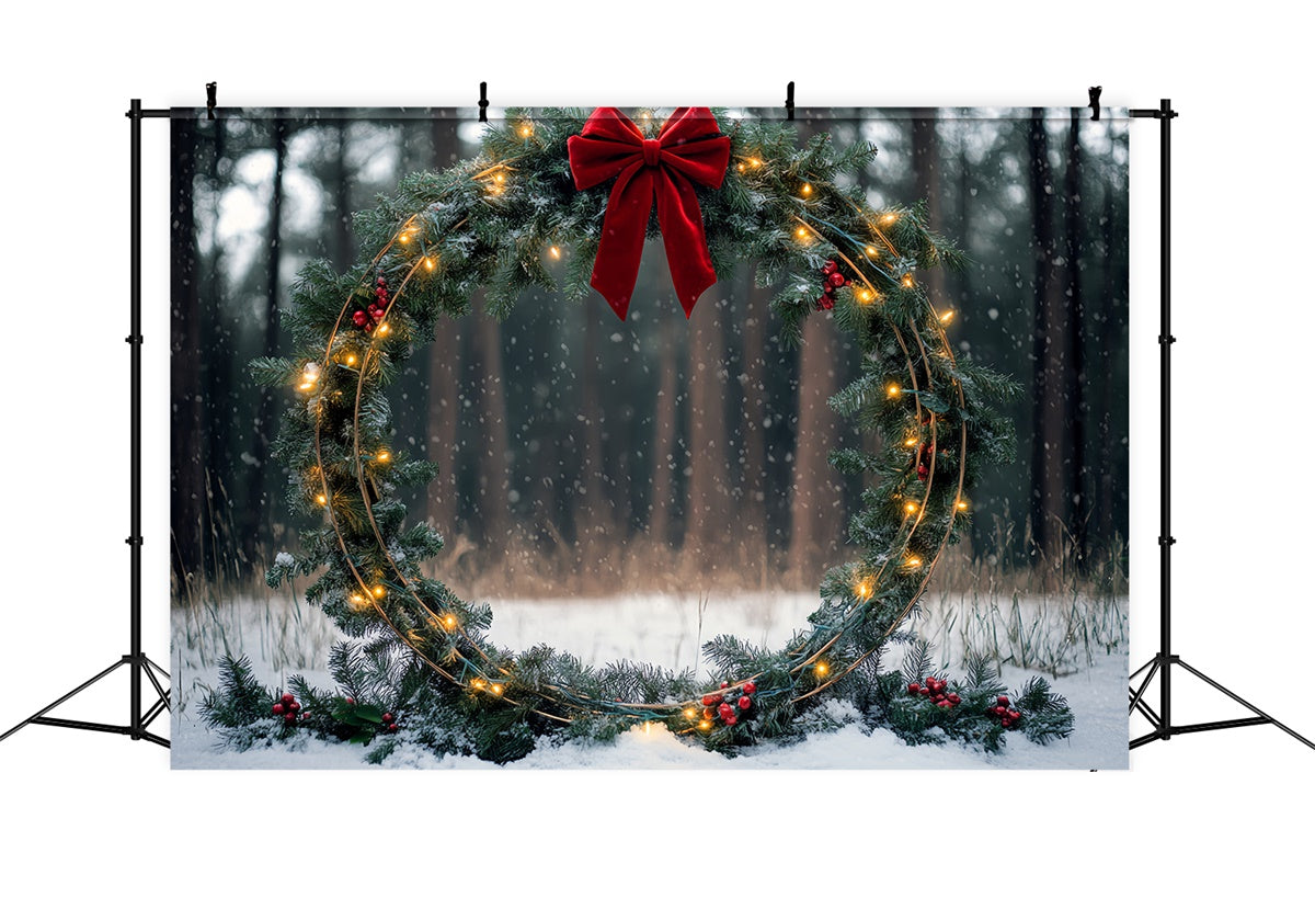 Toile de fond photo Noël Couronne Magique de Noël CSH6-271