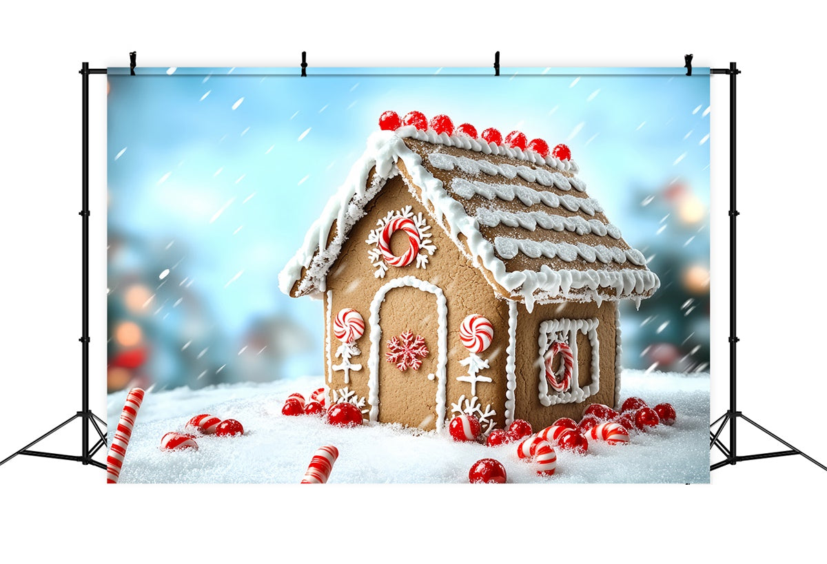 Toile de fond Noël Maison Sucrée de Noël CSH6-284
