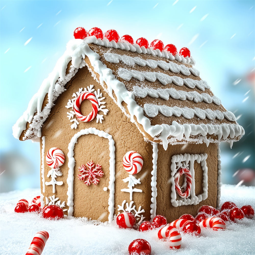 Toile de fond Noël Maison Sucrée de Noël CSH6-284