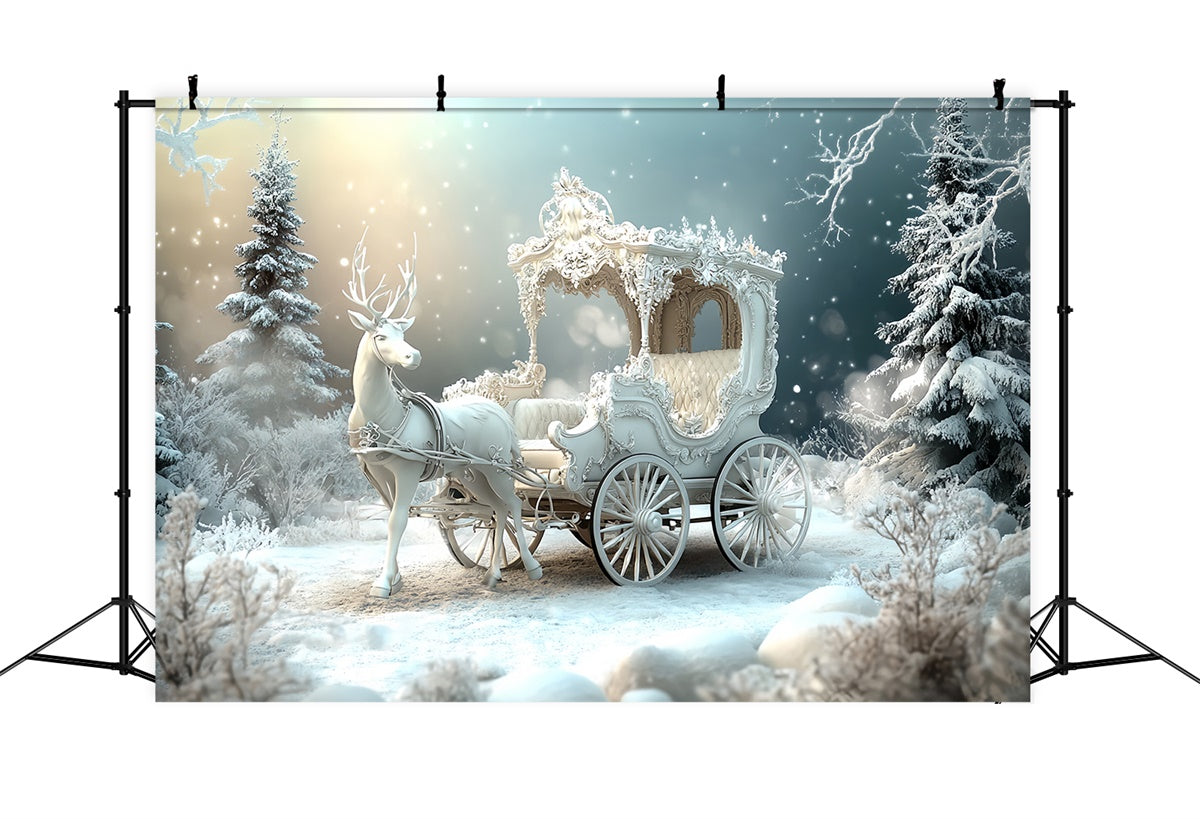 Toile de fond Noël Calèche Magique d’Hiver CSH6-285