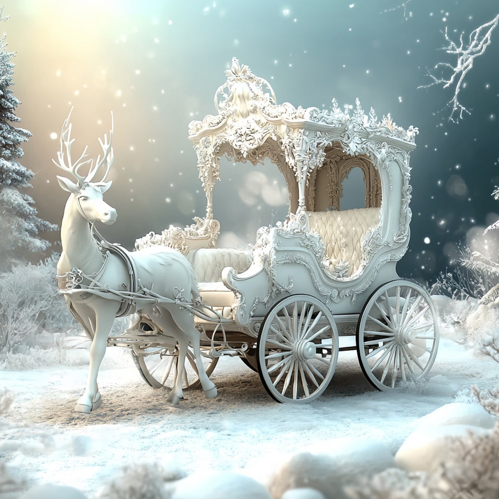 Toile de fond Noël Calèche Magique d’Hiver CSH6-285
