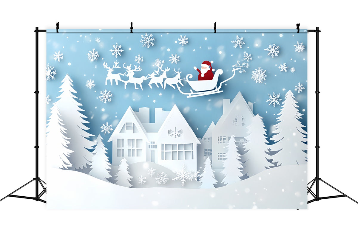 Toile de fond Noël Fantaisie Flocons de Papier CSH6-288