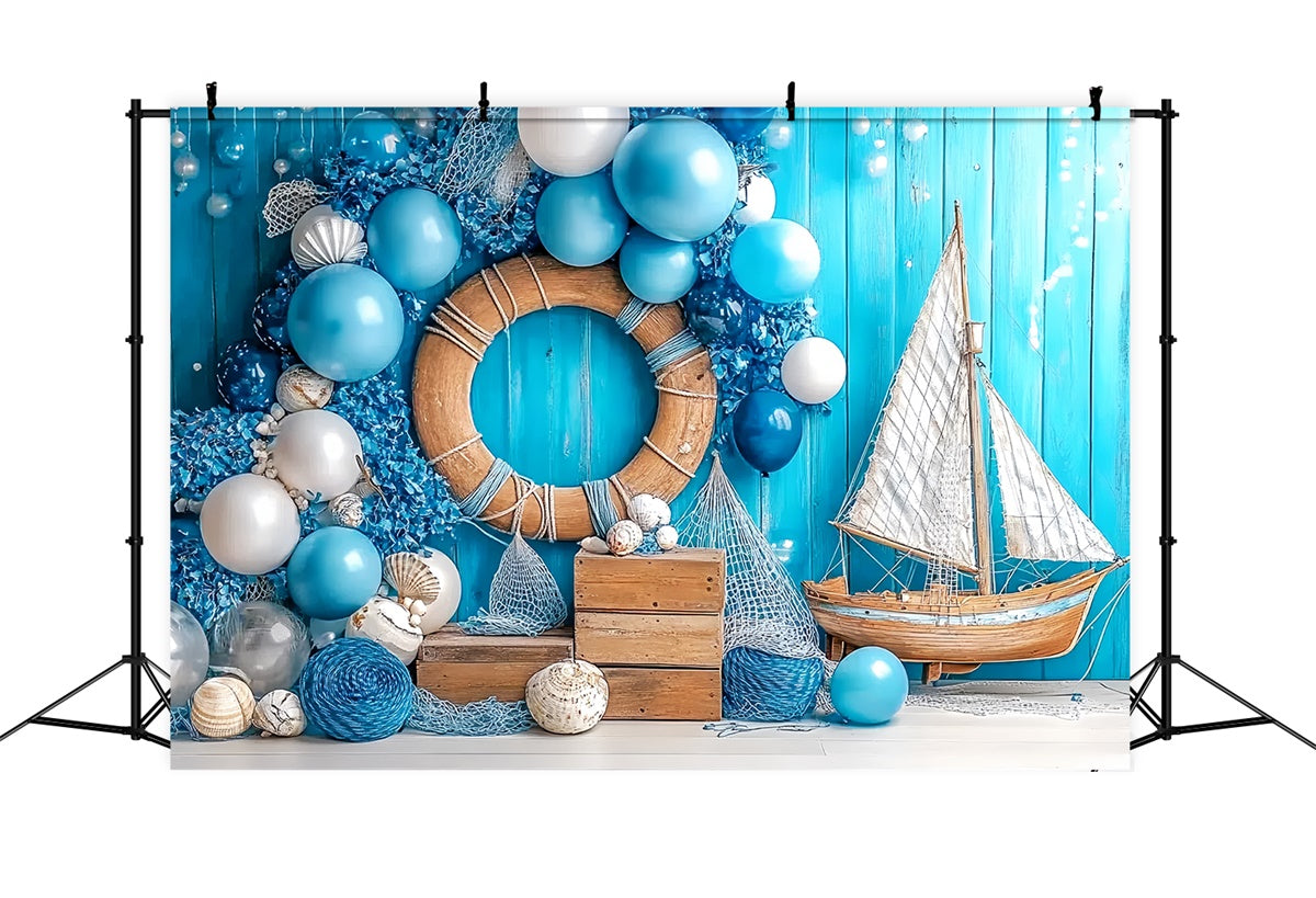 Toile de fond Photo Gâteau Smash Rêves Nautiques et Ballons CSH6-298