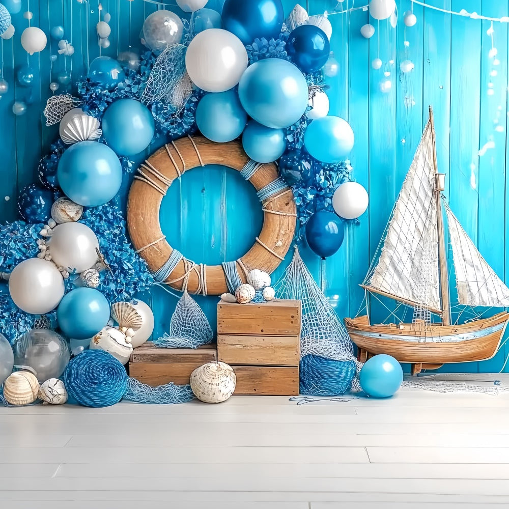 Toile de fond Photo Gâteau Smash Rêves Nautiques et Ballons CSH6-298