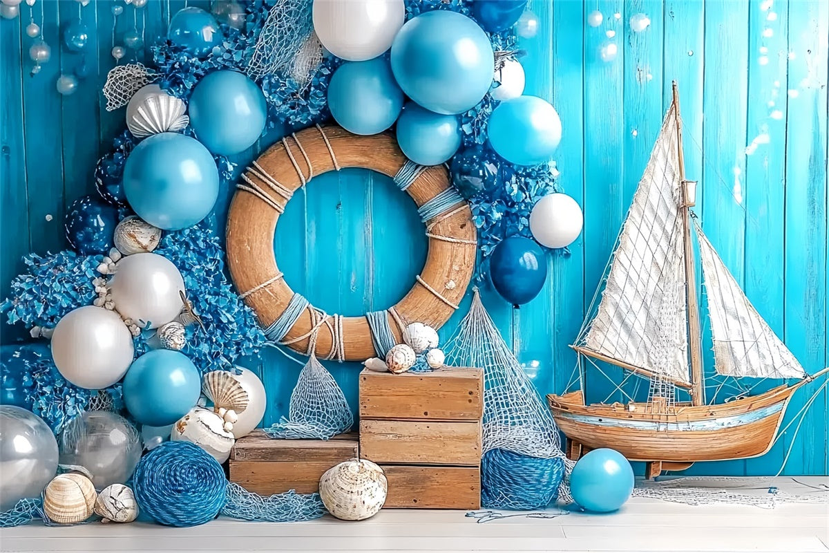 Toile de fond Photo Gâteau Smash Rêves Nautiques et Ballons CSH6-298