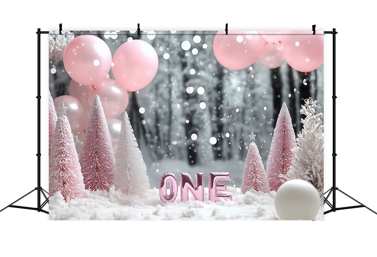 Toile de fond Décor Anniversaire 1 an Rêve Glacé CSH6-311