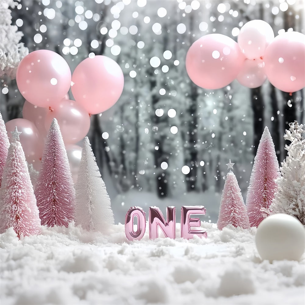 Toile de fond Décor Anniversaire 1 an Rêve Glacé CSH6-311