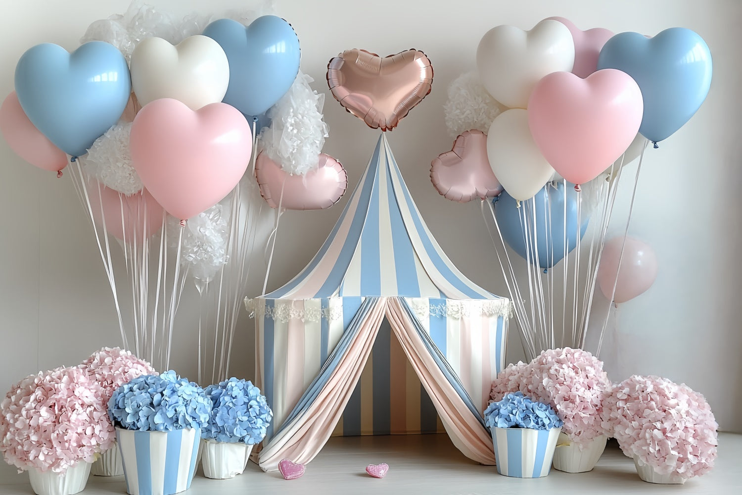 Toile de fond Photo Gâteau Smash Tente de Ballons en Cœur CSH6-323