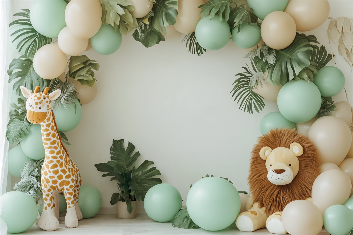 Toile de fond Photo Gâteau Smash Safari Ballons Sauvage CSH6-328