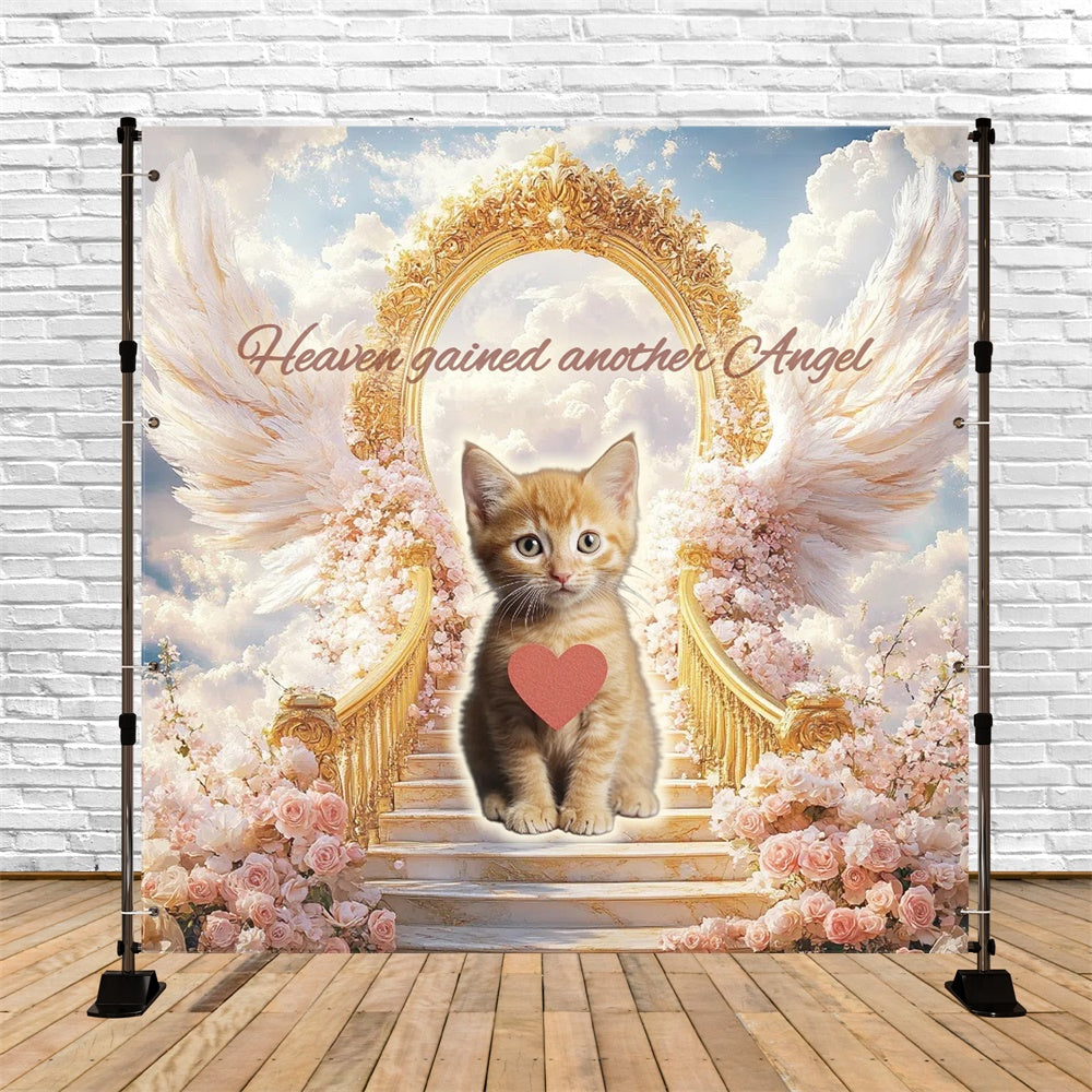 Toile de fond Hommage Petit Chat au Portail Doré Personnalisée CSH6-342