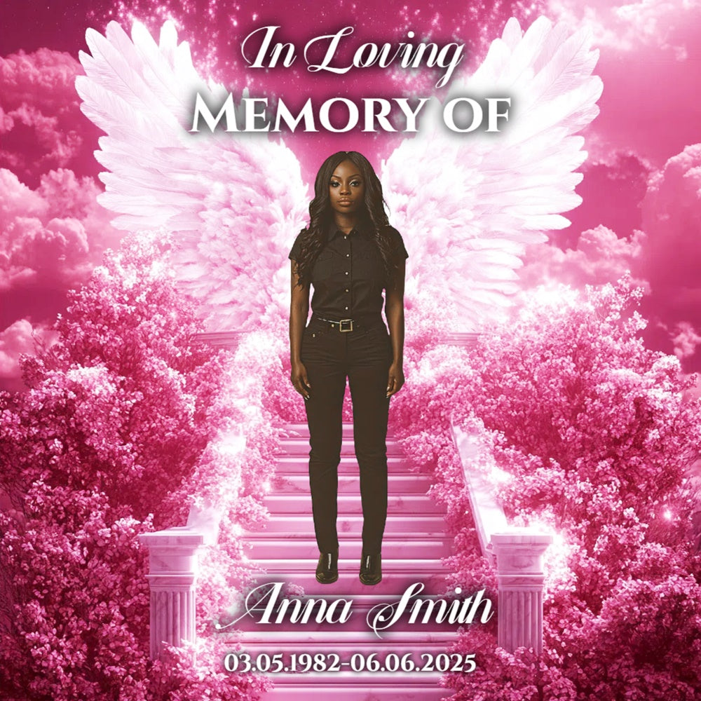 Toile de fond Commémorative Idées Hommage Ciel Rose Personnalisée CSH6-347