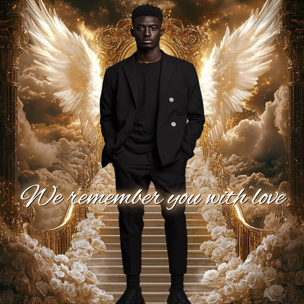 Toile de fond Hommage Idées Hommage Ciel Doré Personnalisée CSH6-352