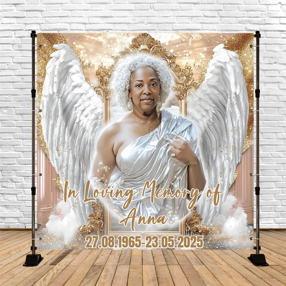 Toile de fond Commémorative Élégance Céleste Hommage Personnalisée CSH6-353