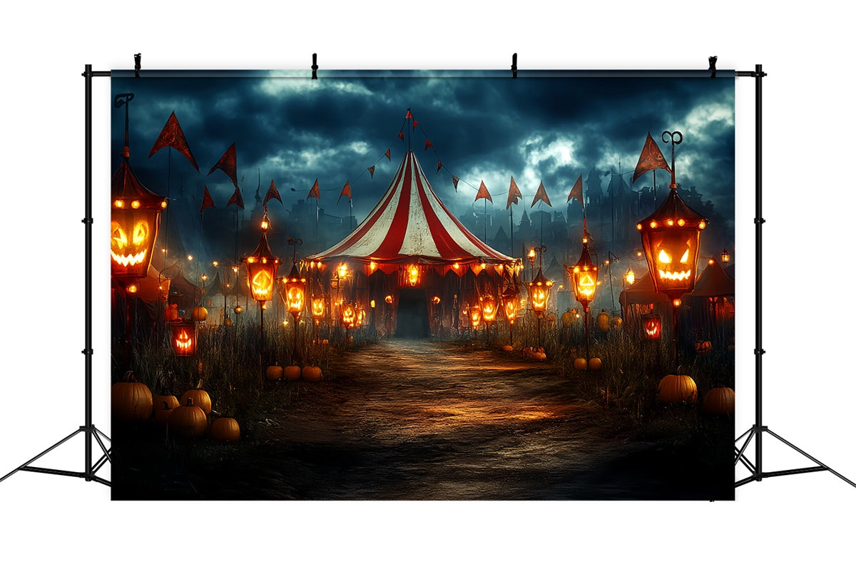 Toile de fond Image Halloween Cirque Hanté Lanterne CSH6-70