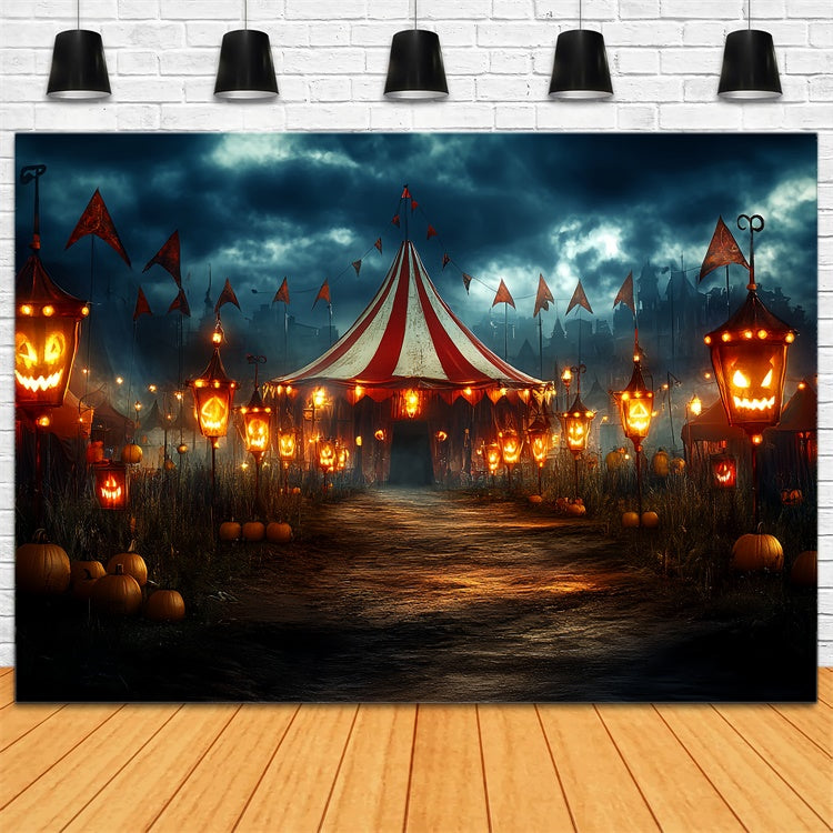 Toile de fond Image Halloween Cirque Hanté Lanterne CSH6-70