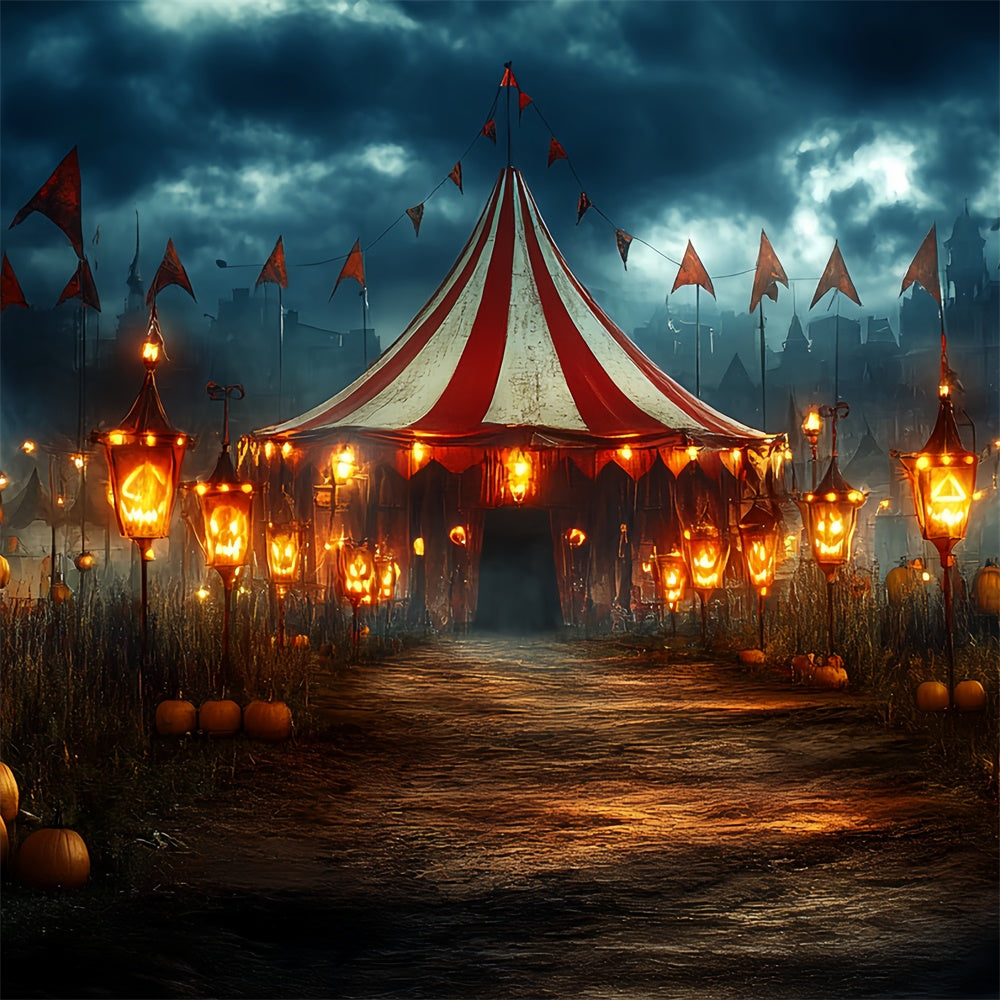 Toile de fond Image Halloween Cirque Hanté Lanterne CSH6-70