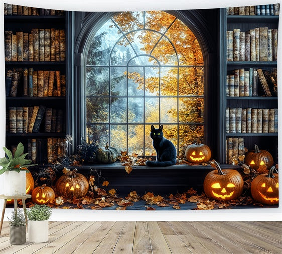 Toile de fond Idées Halloween Bibliothèque Enchantée CSH6-79