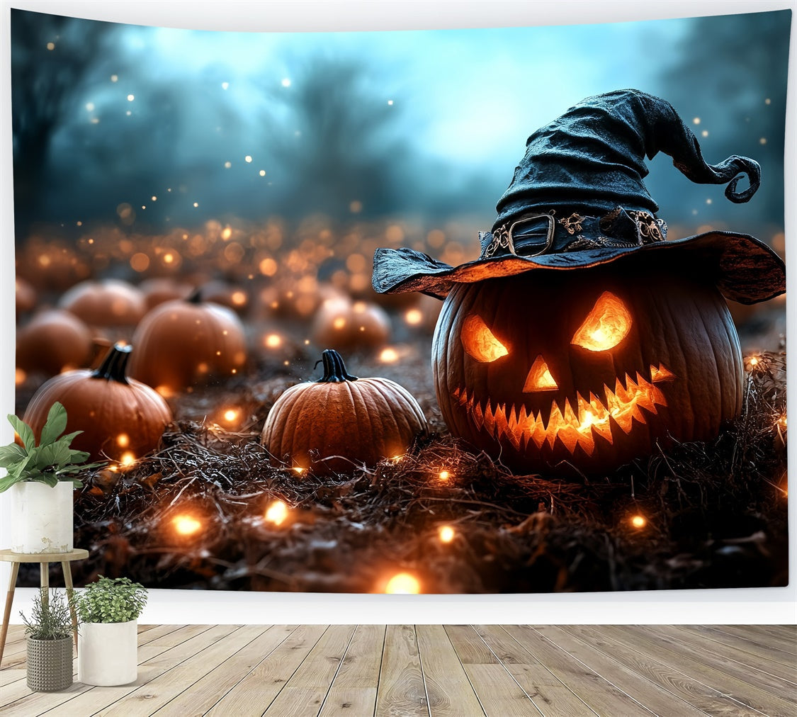 Toile de fond Photographie Halloween Sorcier Citrouille Méchante CSH6-83
