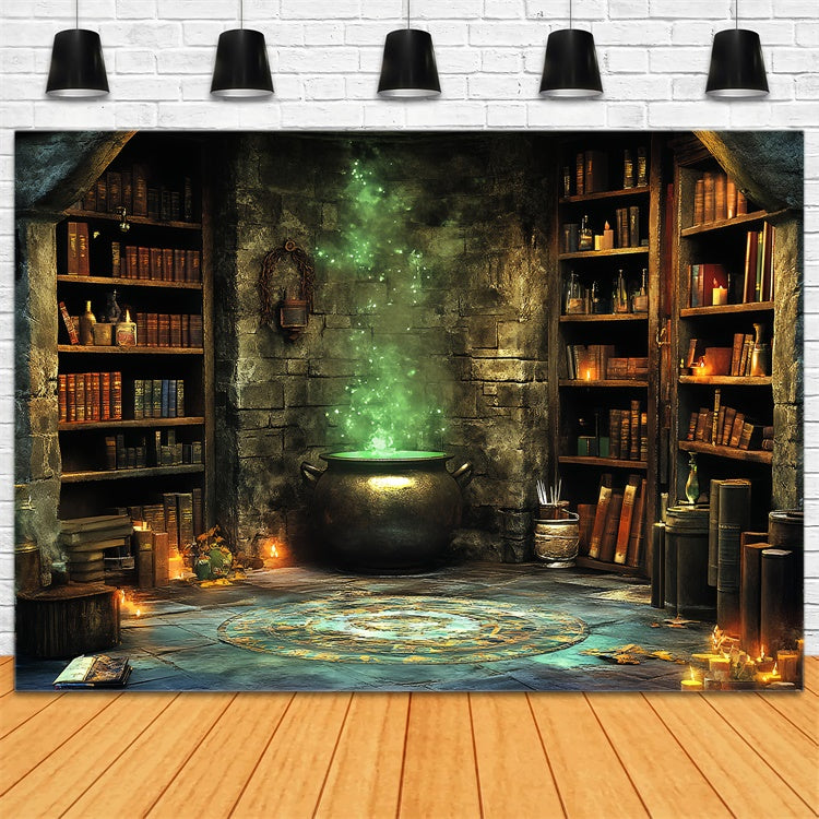 Toile de fond Image Halloween Chambre de Sorcier en Ébullition CSH6-90