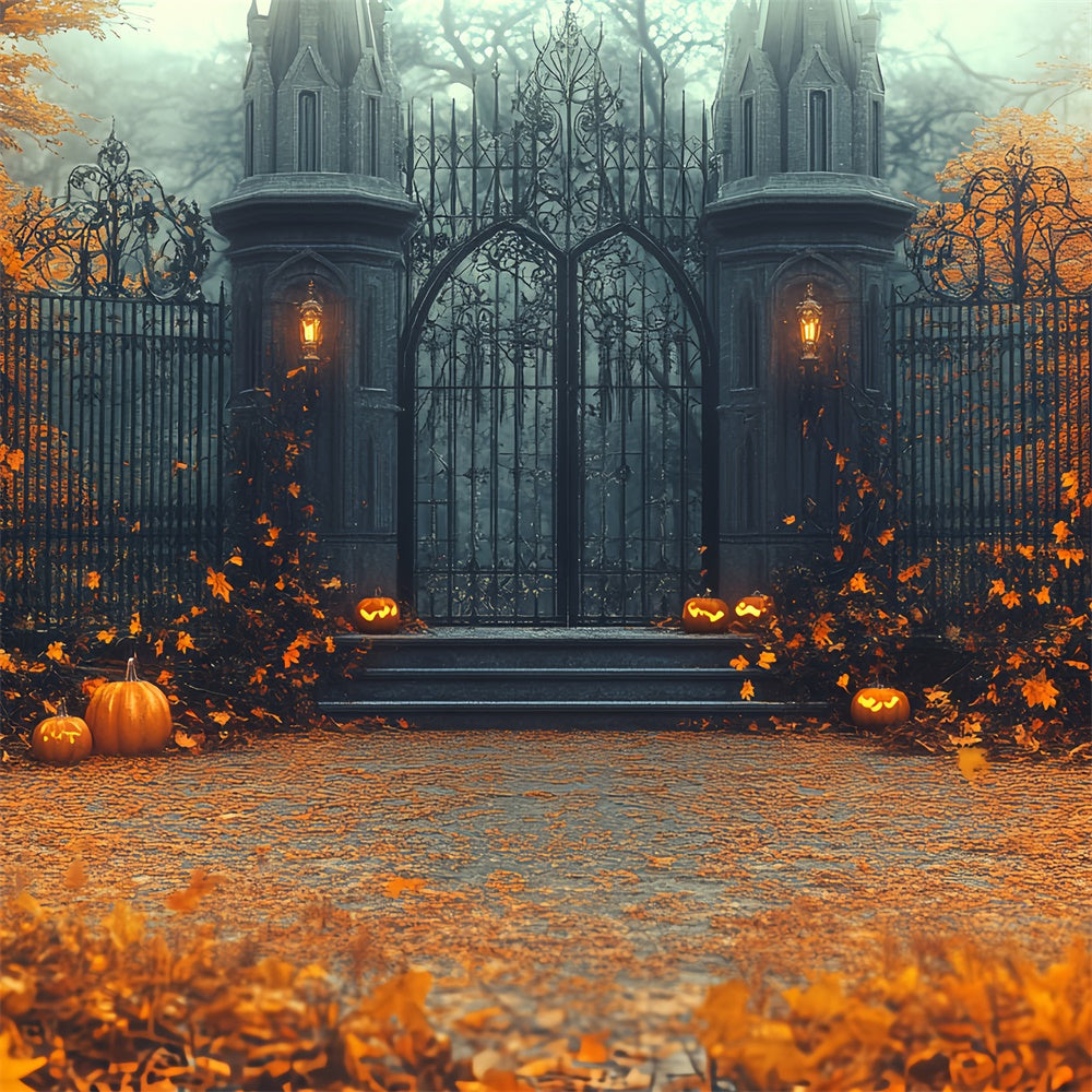 Toile de fond Idées Halloween Porte de Citrouille Enchantée CSH6-99